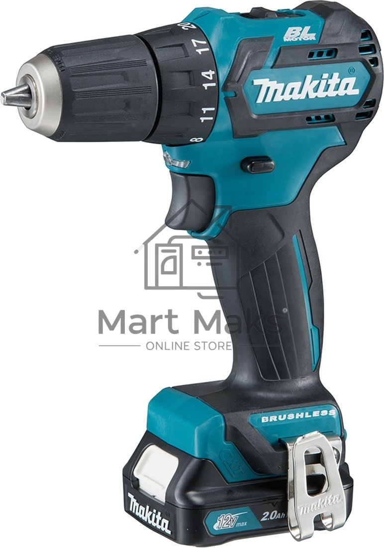 Дрель-шуруповерт MAKITA DF332DWAE 181989 б\щет 10.8в 2х2ачli-ion слайдер бзп-10мм 0-450\0-1500\м