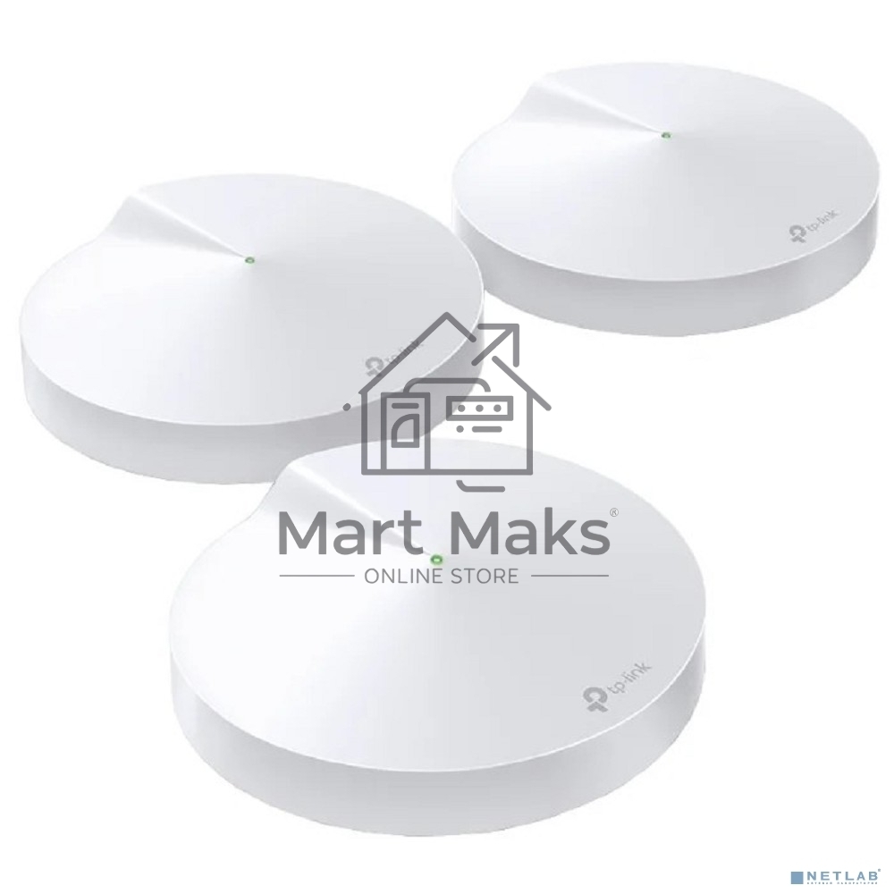 Маршрутизатор TP-Link TP-Link DECO M5(3-PACK) AC1300 Домашняя Wi-Fi система, чипсет Qualcomm, два диапазона (Dual-Band), поддержка стандартов 802.11ac/a/b/g/n, 717 МГц четырёхъядерный процессор, Bluetooth 4.2, 2 гигабитных порта Ethernet, 1 порт USB Type-