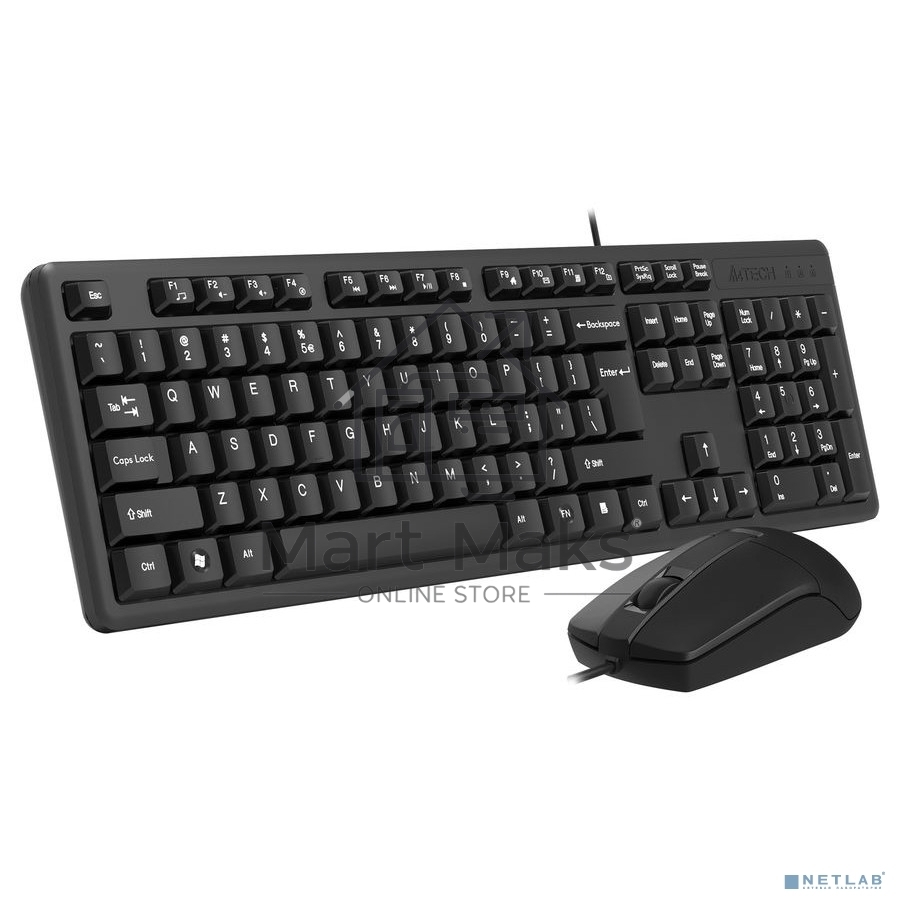 Клавиатура + мышь A4Tech KK-3330 клав:черный мышь:черный USB