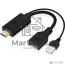 Адаптер KS-is KS-501 HDMI M + USB Type A M на DisplayPort F
