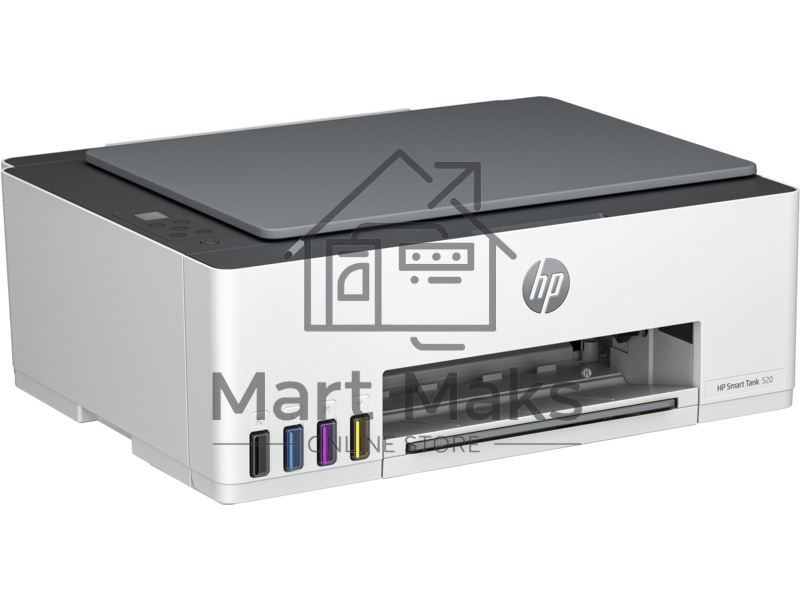 МФУ струйный HP Smart Tank 520 (1F3W2A), A4, цветной, печ. до 12 стр/мин. (ч/б) до 5 стр/мин. (цвет), 1200 x 1200 dpi, USB
