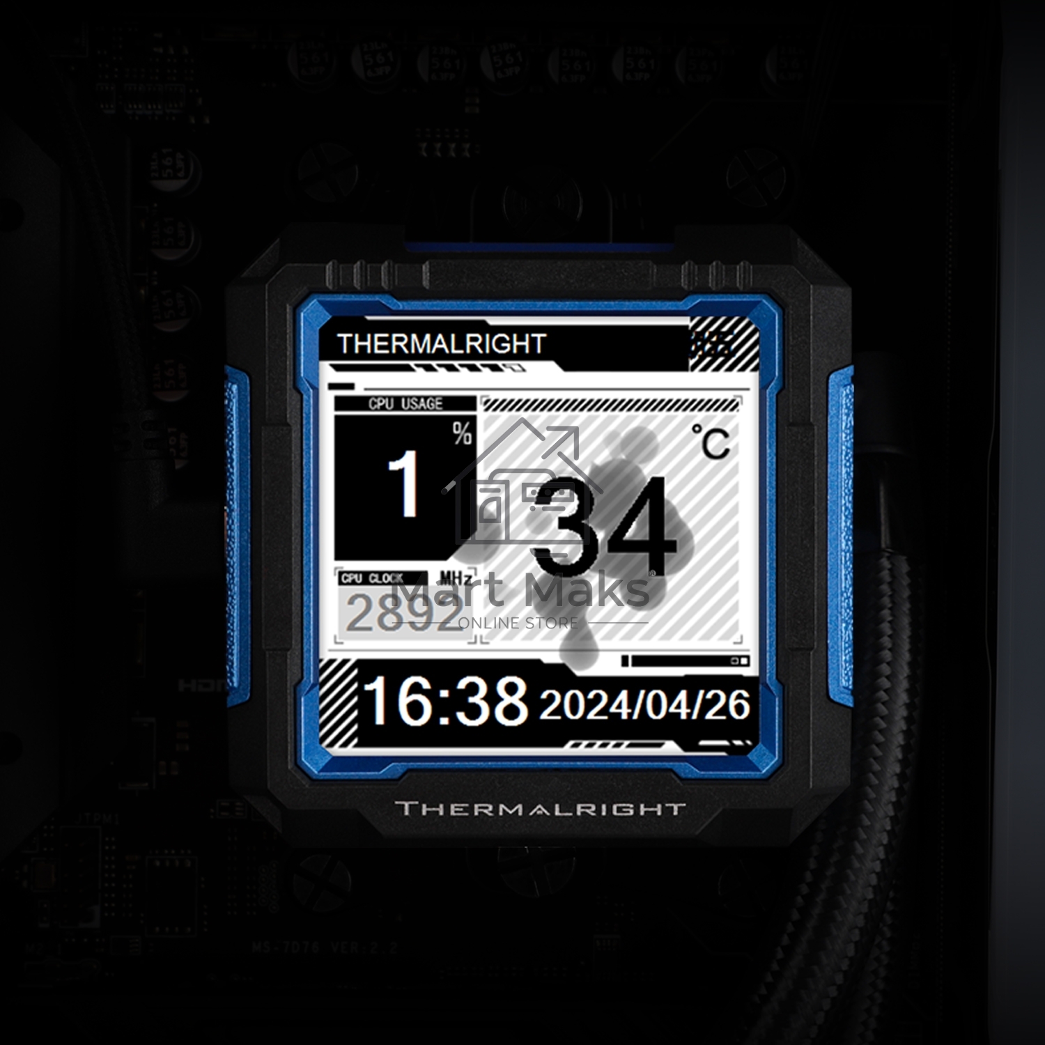 Водяное охлаждение для процессора Thermalright Frozen Warframe Pro 360 черный (360mm / Fans: 3x120mm, 70.84CFM, 29.8dBA, 2000RPM/ Pump height 60mm, 23dBA, 3000RPM, Rad thickness 27mm/ S: 1200, 1700, 1851, 2011, 2066, 115X, AM4, AM5)