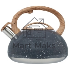 Чайник для плиты ALPENKOK AK-514/1, 3л, нержавейка со свистком(12)