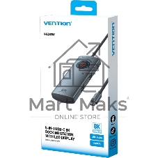 USB-концентратор Vention TQXHB, USB Type-C, USB/USB Type-C/HDMI, USB Type-C