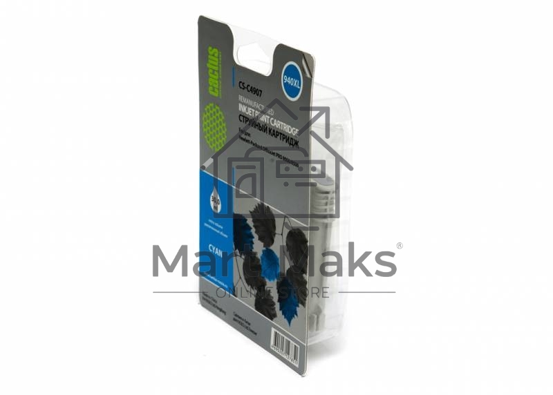 Картридж струйный Cactus CS-C4907 №940 голубой (30 ml) для HP OfficeJet PRO 8000/8500
