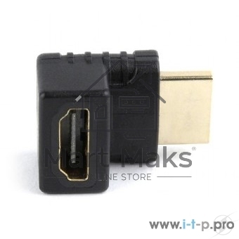 Переходник HDMI-HDMI Cablexpert A-HDMI270-FML, 19F/19M, угловой соединитель 270 градусов, золотые разъемы, пакет
