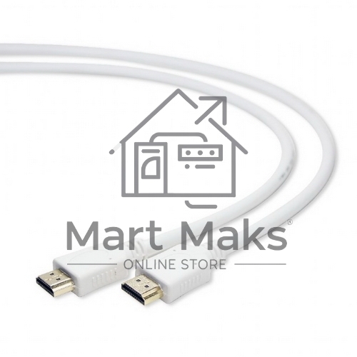 Кабель Cablexpert HDMI CC-HDMI4-W-6, 19M/19M, v2.0, медь, позол.разъемы, экран, 1.8м, белый, пакет