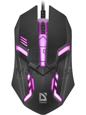 Мышь проводная Defender Cyber MB-560L черный, 1200 dpi, USB, кнопки - 3