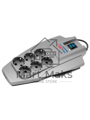 Сетевой фильтр Pilot X-Pro: 6 евророзеток Zero Start биметаллический предохранитель и микропроцессор 10 метров Pilot X-Pro 10M