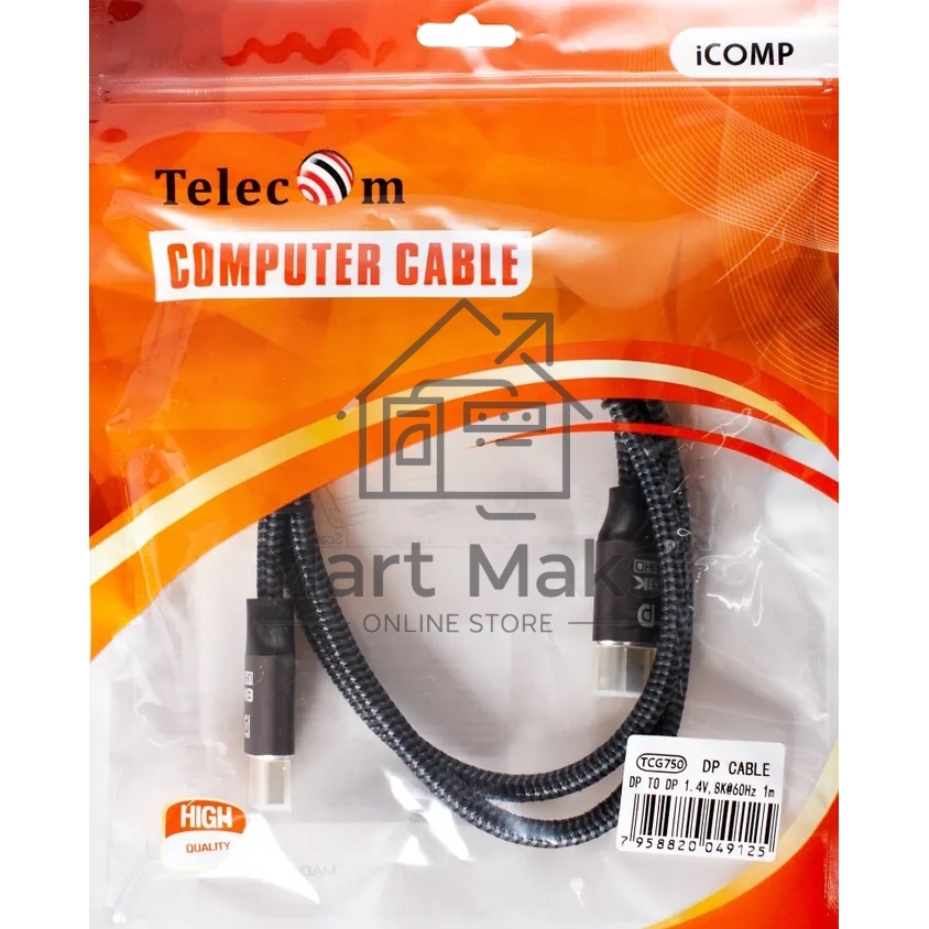 Кабель соединительный DP-DP 1.4V 8K@60Hz 1м, Telecom Pro <TCG750-1M>