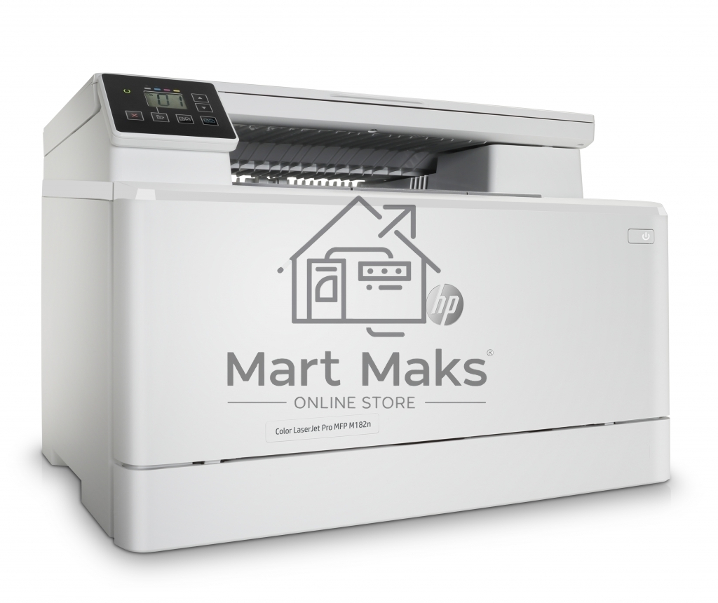 МФУ лазерный HP Color LaserJet Pro MFP M182n (7KW54A), A4, цветной, печ. до 16 стр/мин., 600 x 600 dpi (печать) 1200x1200dpi (скан.), USB, RJ-45, Air Print, Mopria