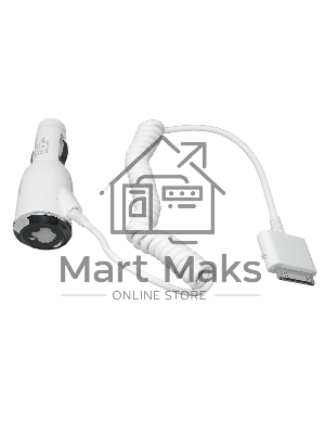 Автомобильная зарядка для Apple iPhone4s, iPhone4 (5V, 1A) белый Автомобильная зарядка для Apple iPhone4s, iPhone4 (5V, 1A) белый