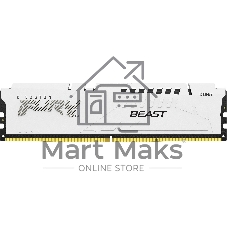 Оперативная память Kingston Fury Beast, DDR5, 16Gb (1x16GB), 5600MHz, CL40, DIMM, радиатор, белый