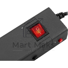 Сетевой фильтр Buro 600SE-3-B 3м (6 розеток) черный (коробка)