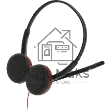 Гарнитура Plantronics Poly Blackwire 3225 чёрный, проводная, USB