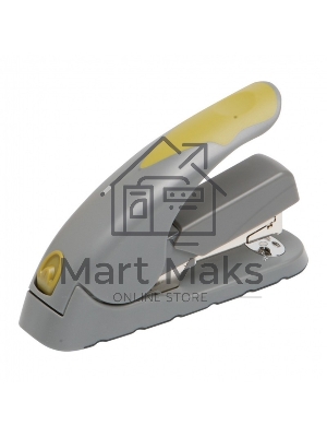 Степлер настольный Kw-Trio 5618GR/GREEN Soft-Touch 24/6 24/8 26/6 26/8 (40 листов) снижение усилия, серый/зеленый 100 скоб