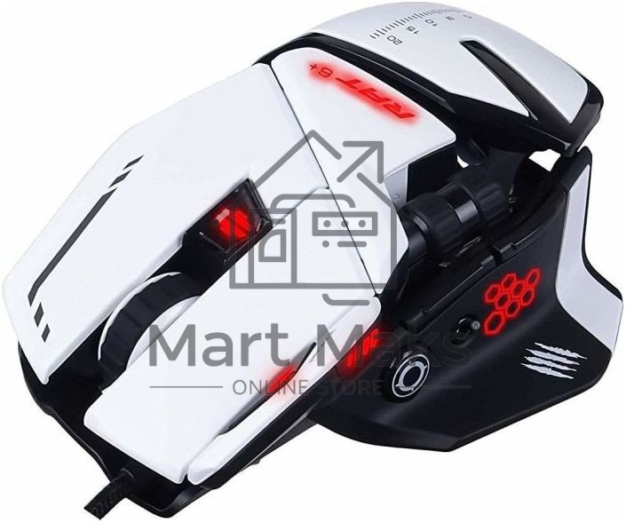 Мышь проводная Mad Catz R.A.T. 6+ белый, 12000 dpi, USB, кнопки - 11