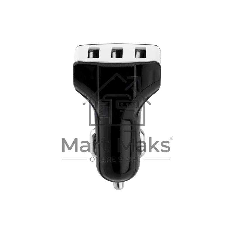 Зарядное устройство в прикуриватель Rexant 3 x USB, 1000mA, черный