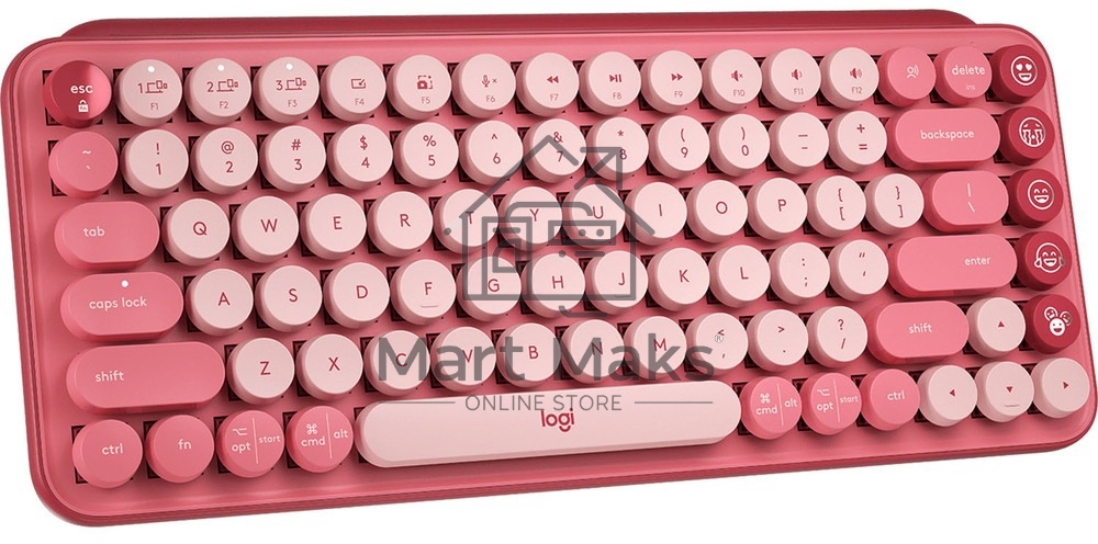 Клавиатура беспроводная Logitech POP KEYS, Heartbreaker Rose (M/N: YR0080/CU0021)
