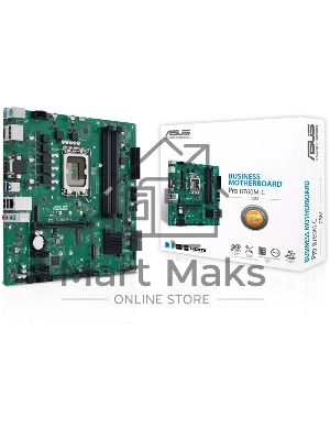 Материнская плата ASUS Pro B760M-C-CSM, LGA 1700, Intel B760, 4xDDR5, 4xSATA, 2xM.2, 1xPCI-E 4.0 x16, 2xPCI-E x1, 1x 1Gb LAN, 2xUSB-A 2.0, 2xUSB-A 3.2 Gen 1, 1xHDMI, 1xVGA, 2xDP, 3x3.5 мм, 7.1, Micro-ATX