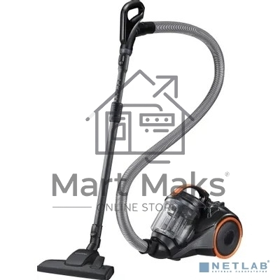 Пылесос Samsung VC15K4136VL/EV черный/оранжевый, 390/1500 Вт, уборка сухая, пылесборник контейнер 1.3 л