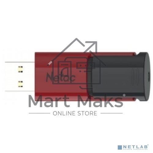 Флешка USB R/W R/W Drive Netac U182 NT03U182N-256G-30RE, USB3.0 256GB, retail version, черный/красный
