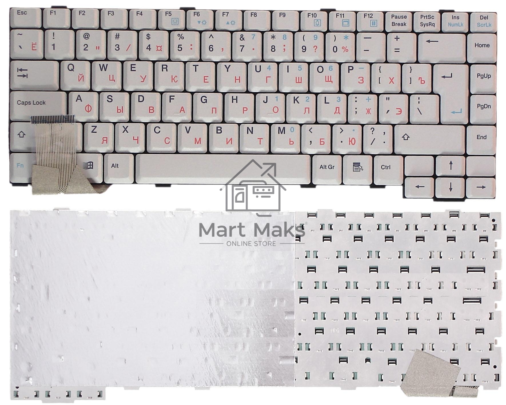 Клавиатура для ноутбука Packard Bell 7521 6020 6021 серая