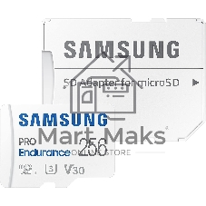 Флеш карта microSDXC 256Gb Samsung PRO ENDURANCE (40/100 Mb/s, adapter) (MB-MJ256KA/APC)