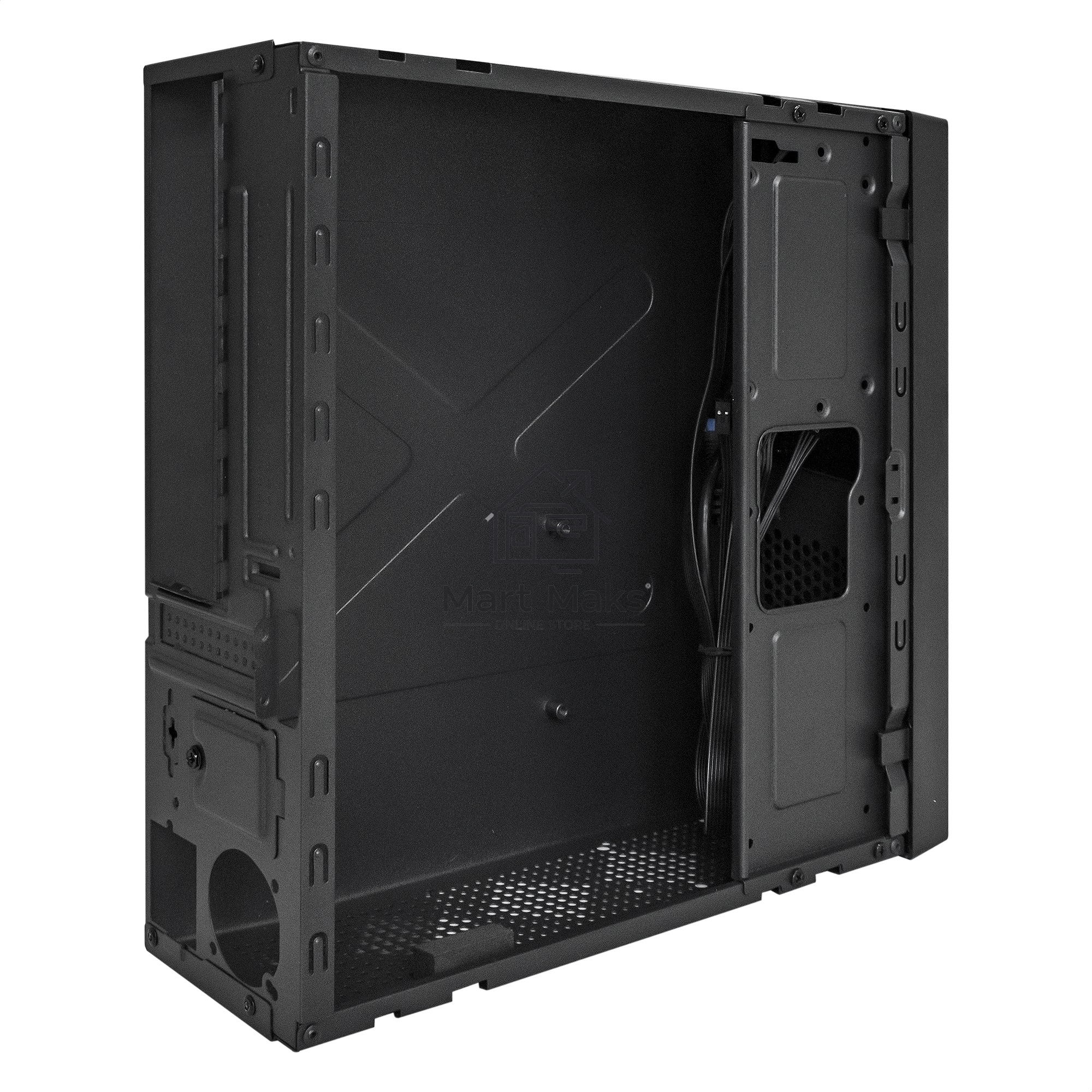 Компьютерный корпус Desktop Exegate EX291267RUS MI-301U (mATX/mini-ITX, без БП, 1*USB+1*USB3.0, аудио, черный)