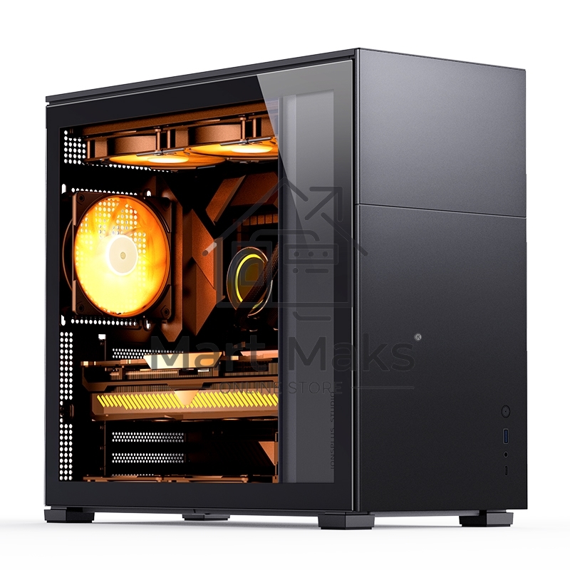 Корпус без блока питания JONSBO D41 STD Black ATX без БП, боковая панель из закаленного стекла, mini-ITX, micro-ATX, ATX, черный