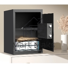 Сейф Deli ET535 350x 500x 330 мм, кодовый электронный/ключевой, черный