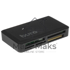 Кард-ридер Buro BU-CR-201/черный/MMC/MS/RS-MMC/SD/SDHC/USB 2.0/пластик