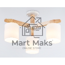 Светильник Ambrella light TR83112/3 WH/LW белый/светлое дерево E27/3 max 40W D580*320