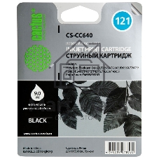 Картридж струйный Cactus CS-CC640 №121 черный (6 мл.) для HP DJ D1663/D2563/D2663/D5563/F2423/F2483/F2493/F4213/F4275/F4283/F4583/PS C4683/C4783