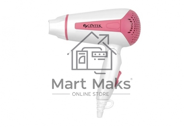 Фен Centek CT-2201 Pink (розовый) 1200Вт, складная ручка, концентратор