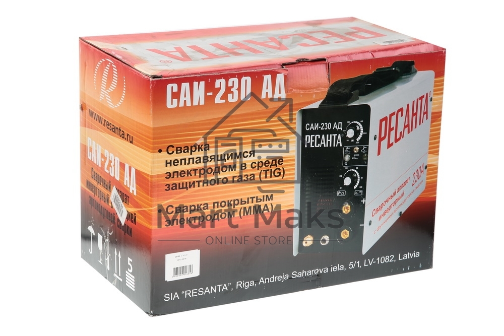 Сварочный аппарат инверторный САИ-230-АД (аргонодуговой) Ресанта