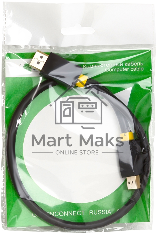 Greenconnect Кабель 5.0m DisplayPort v1.2, 20M/20M, черный, 28/28 AWG Greenconnect Кабель 5.0m DisplayPort v1.2, 20M/20M, черный, 28/28 AWG
