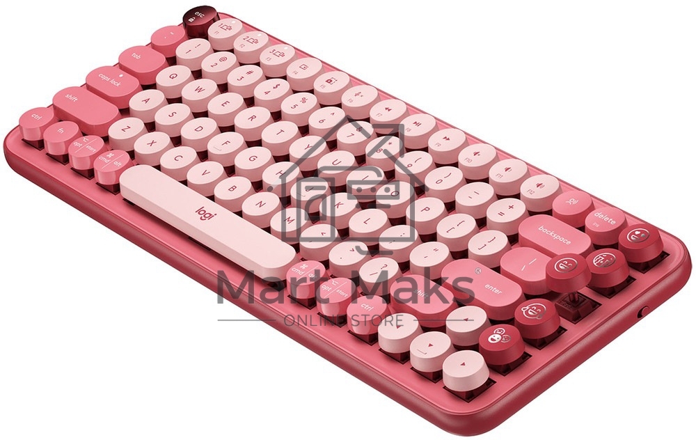 Клавиатура беспроводная Logitech POP KEYS, Heartbreaker Rose (M/N: YR0080/CU0021)