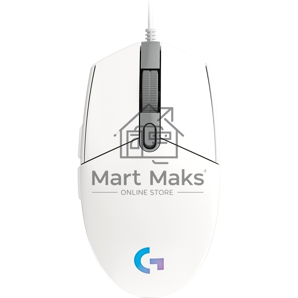 Мышь проводная Logitech G102 LIGHTSYNC белый, 8000 dpi, USB, кнопки - 6