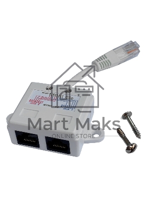 Y-адаптер, 1 телефонный и 1 компьютерный порт