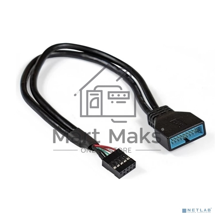 Кабель-переходник USB 2.0-USB 3.0 ExeGate EX-CC-U3U2-0.15 (9pin(F)/19pin(M), 0,15м)