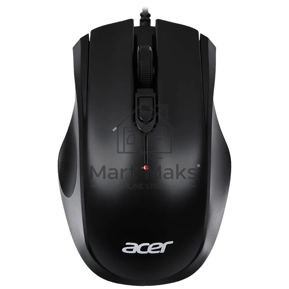 Мышь проводная Acer OMW020 черный, 1600 dpi, USB, кнопки - 4