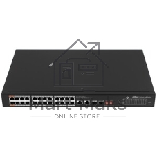 Коммутатор Dahua DH-S3226-24ET-240, 24×100 Мбит/с PoE + 2×1 Гбит/с Combo, неуправляемый