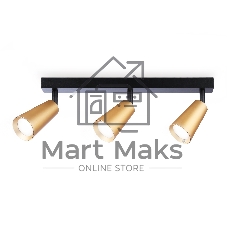 Накладной поворотный спот Ambrella light TA13151/3 BK/GD черный/золото GU10/3 max 12W 445*60*130