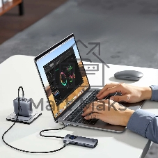 USB-концентратор Vention TQZHB, USB Type-C, USB/HDMI/RJ-45/USB Type-C, USB Type-C