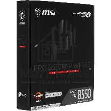 Материнская плата MSI PRO B550M-P WIFI6E, AM4, AMD B550, 4xDDR4, 4xSATA, 2xM.2, 1xPCIe 4.0 x16, 2xPCIe 3.0 x1, 1xVGA, 1xHDMI, 1xDisplayPort, 1x 1Gb LAN, 2xUSB 2.0, 4xUSB 3.2 Gen1, 5x3.5 мм, 7.1, microATX