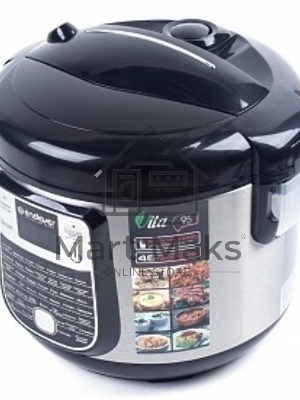 Мультиварка Endever Vita-95, мощность 1000 Вт, черный/стальной, емкость 5л, 45 авторежимов работы, книга рецептов