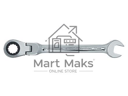 Ключ MATRIX 14865комбинированный трещоточный 13мм CrV шарнирный зерк.хром professional