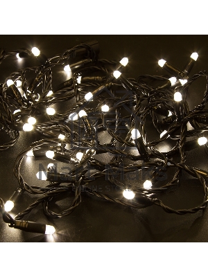 Гирлянда Neon-night Нить 10м, эффект мерцания (каждый 5-ый), черный ПВХ, 230В, теплый белый