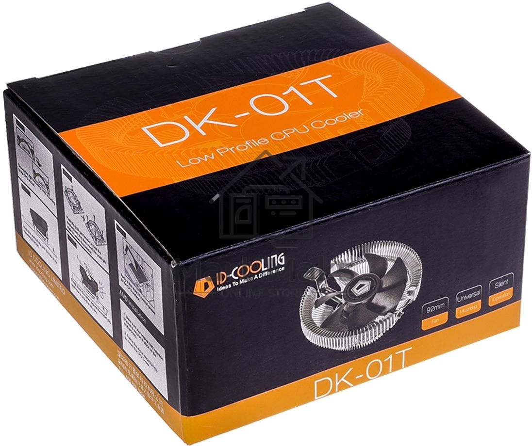 Кулер Cooler ID-Cooling ID-CPU-DK-01T серебристый 92мм алюминий 2200rpm 24db 3-pin 95W 52мм